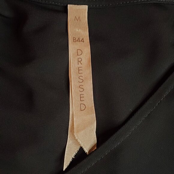 Bailey44 SZ M (8-10) Black VNeck Sexy BodyCon Rayon Knit Stretch Midi Dress - Picture 5 of 8